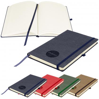 Primo Eco Jute, Cora, Wood and Leather Effect Notebooks