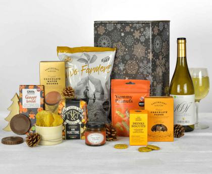 Sustainable Festive Gift Box with Wine Sustainable Festive Gift Box with Wine