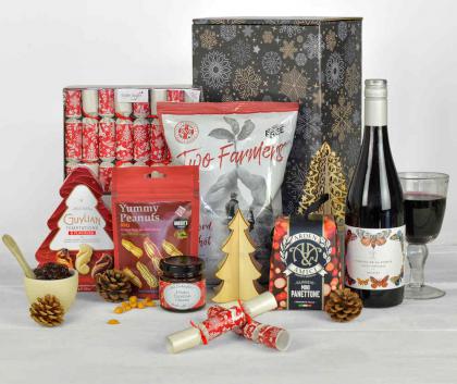 Sustainable Christmas Gift Box with Wine