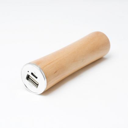 Power Bank Wood Cylinder