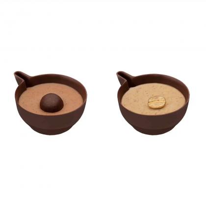 PRALINES  COFFEE CUPS WITH “PLUTON” COFFE