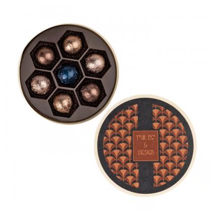 SWEET SPHERE PRALINES IN WOODEN BOX 7PCS