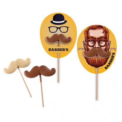 CHOCOLATE LOLLIPOP MOUSTACHE