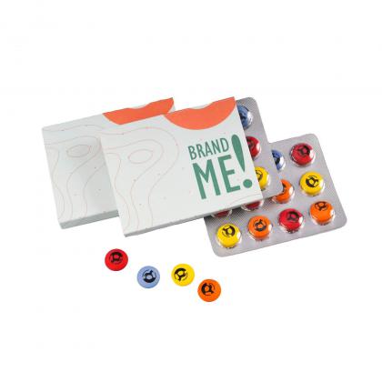 CHOCOLATE LENTILS WITH PRINT BRAND ME!  12 PCS