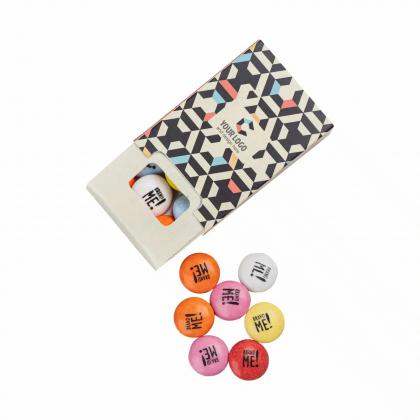 CHOCOLATE LENTILS WITH PRINT BRAND ME! ZIP BOX