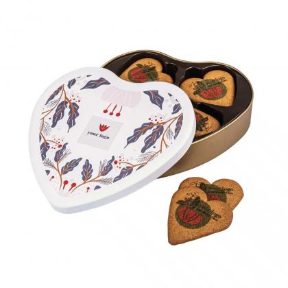 ADVERTISING COOKIES LOGO COOKIE HEART TIN