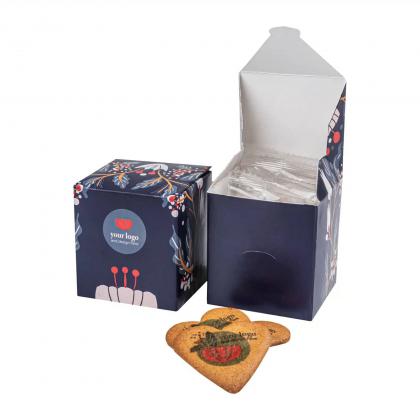ADVERTISING COOKIES LOGO COOKIE BOX HEART 6 PCS