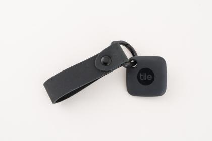 Tile Mate + Full Grain Leather Key Fob
