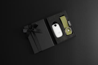 Tile Pro + Full Grain Leather Key Fob