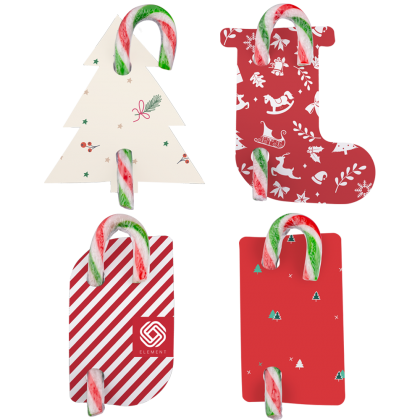 Candy Cane with Backing Card