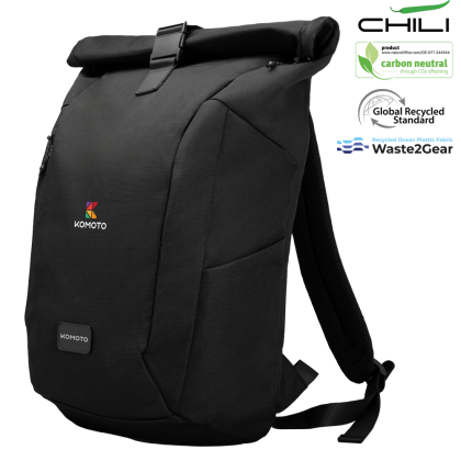 ONDA GRS Recycled Ocean Waste Rollup Laptop Backpack