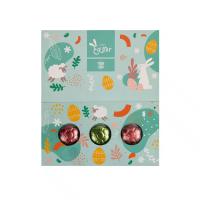 SET OF CHOCOLATES 3 FLOWERS IN ENVELOPE