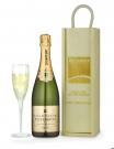 Personalised Wooden Gift Box with Champagne