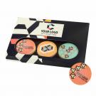 SET OF CHOCOLATE MEDALS CHOCO CIRCLE PRINT 6 PCS