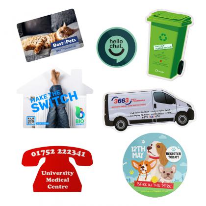 Flat Flexible Fridge Magnet - shaped within 85mm x 54mm