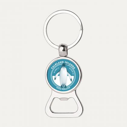 Metal Bottle Opener Keyring - 85mm x 35mm