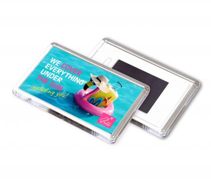 Acrylic Insert Magnet - 77mm x 52mm - insert 70mm x 44mm