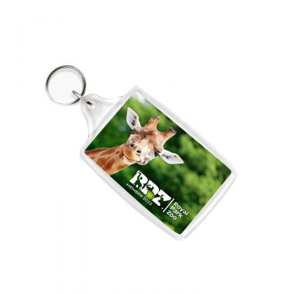 Acrylic Insert Keyring - L4  96mm x 55mm