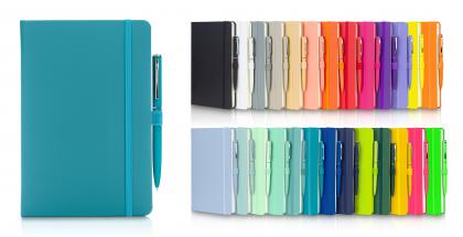 Notes London - Wilson Neon Certified Sustainably Sourced  Notebook & Pen Set in Neon Orange