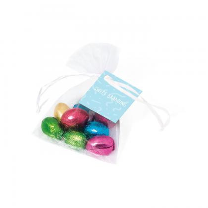 Eco Range - Organza Bag - Foiled Chocolate Eggs