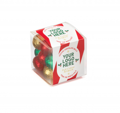 Winter Collection - Clear Cube - Solid Chocolate Balls
