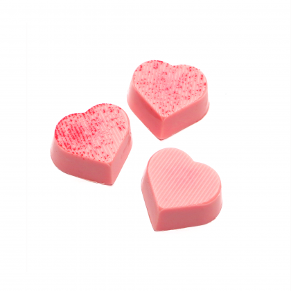 Valentines - Eco Kraft Cube - Raspberry Heart - Chocolate Truffles