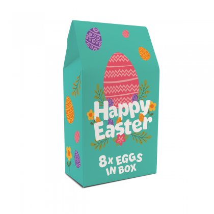 Easter - Eco Carton - Hollow Chocolate Eggs - x8