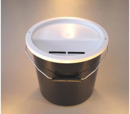 Black Charity Money Collection Box/Bucket