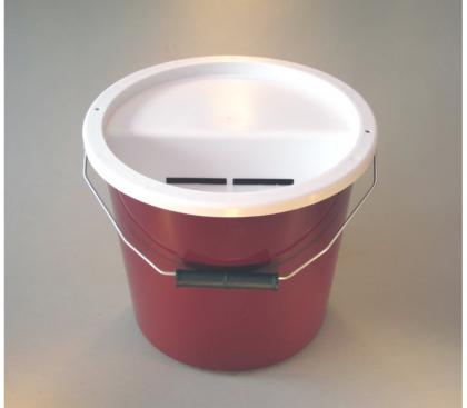 Burgundy Charity Money Collection Box/Bucket