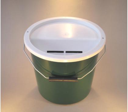 Dark Green Charity Money Collection Box/Bucket