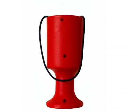 Red Handheld Charity Collection Money Tin/Pot/Box