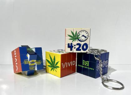Rotating Puzzle Cube Keyring.