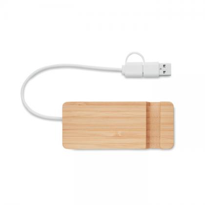 Hubstand - Bamboo Usb 4 Ports Hub