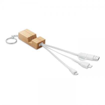 Clauerc - Bamboo Key Ring And Stand