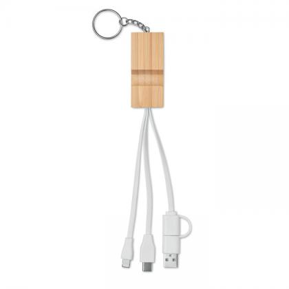 Clauerc - Bamboo Key Ring And Stand