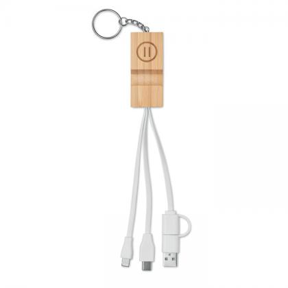 Clauerc - Bamboo Key Ring And Stand
