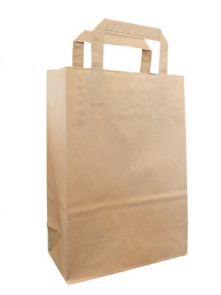 Paper Tape Handle Bags Brown Kraft