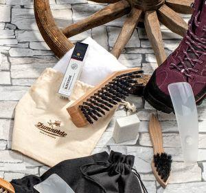 468 Mountain Climber Shoe care kit in natural cotton bag