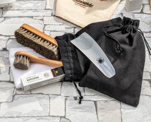 460 Travel Away Shoe care kit in black cotton bag