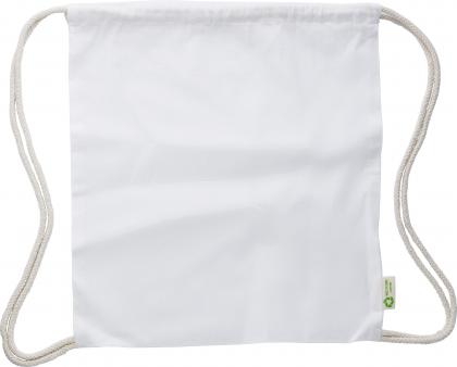 Recycled cotton drawstring bag. 120gm / 5.5oz,