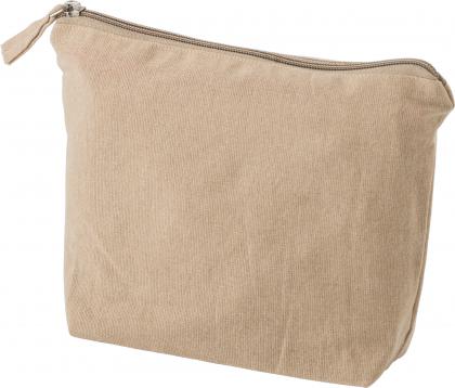 Recycled cotton cosmetic bag. 180gm / 6.3oz