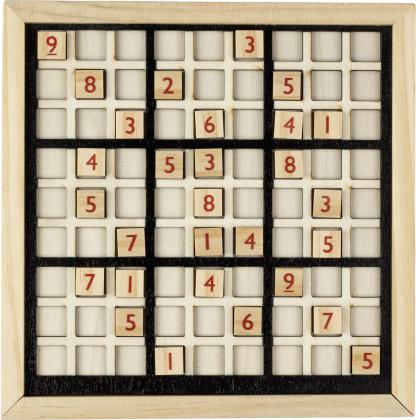 Wooden sudoku game