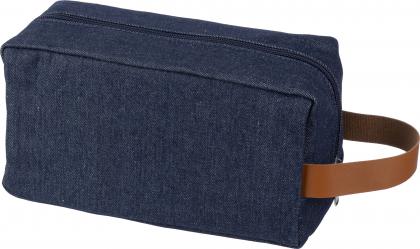 Denim cosmetic bag