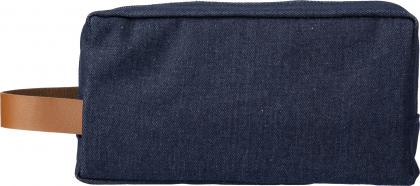 Denim cosmetic bag