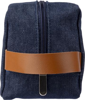 Denim cosmetic bag