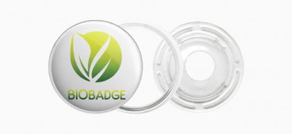 Biodegradable self assembling badge