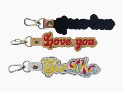 Embroidered keychain