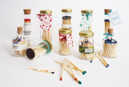 Matches in a glass bottle 76x40 mm Content approx. 75 sticks