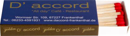 Match box 55x27x7mm Content approx. 8 sticks