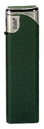 Nola 2 PIEZO lighter met. green refillable body met. green, cap chrome, pusher chrome green